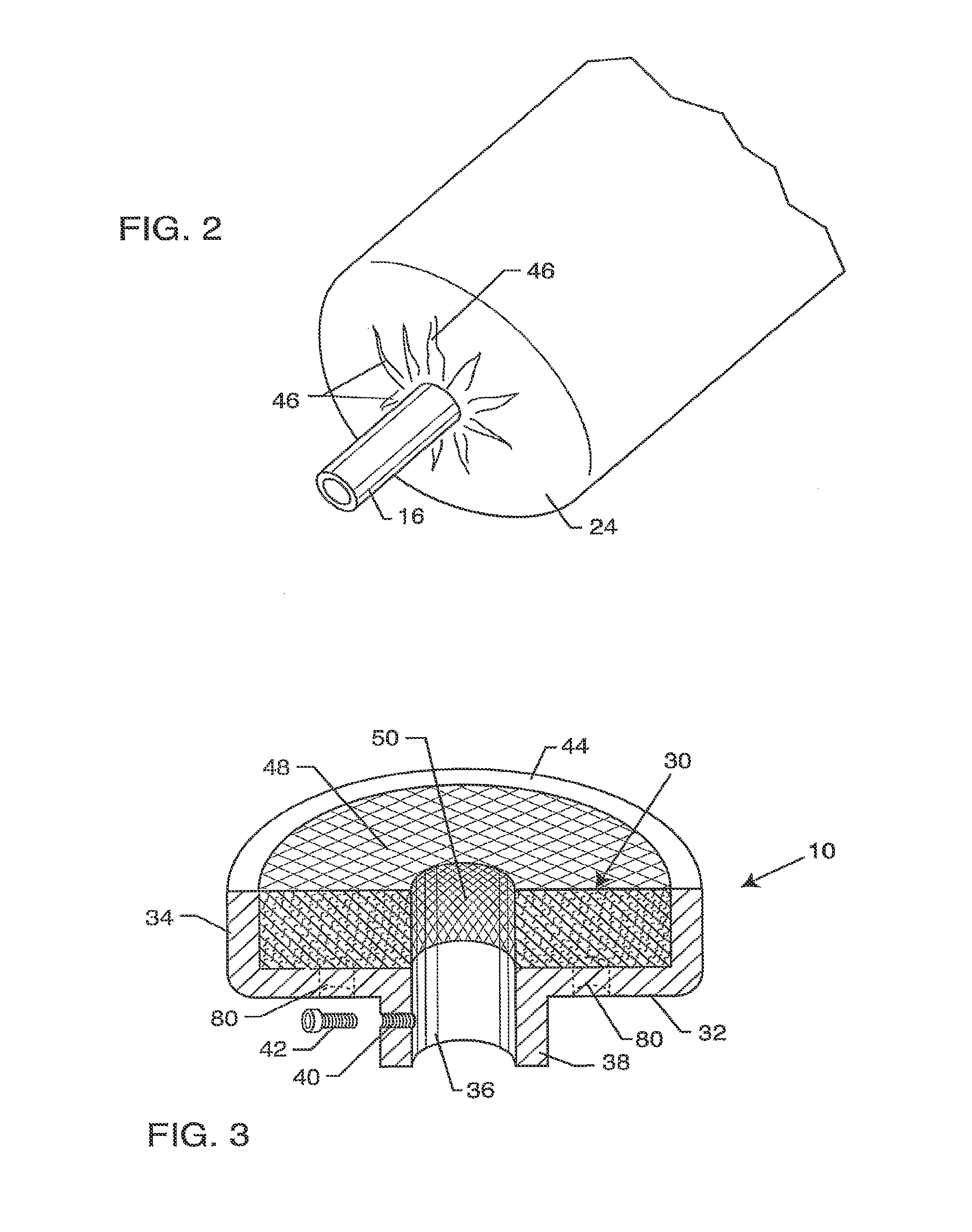 Antimicrobial containment cap for a bone anchored prosthesis mounting