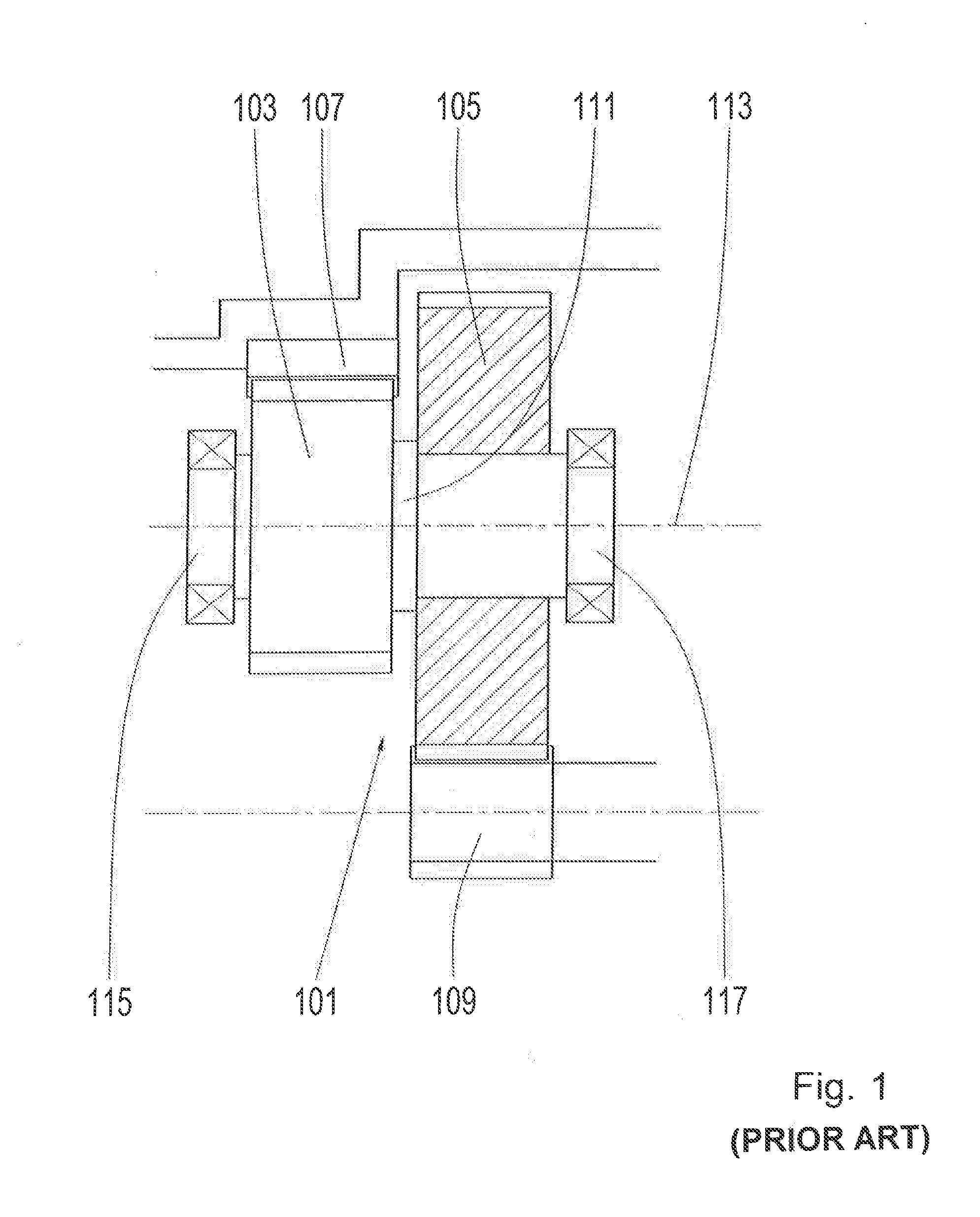 Stepped planetary gear with inner bearing