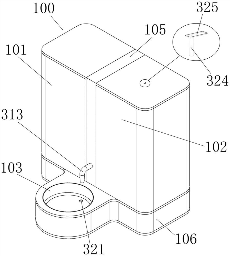 Self-cleaning and automatic water changing pet water dispenser