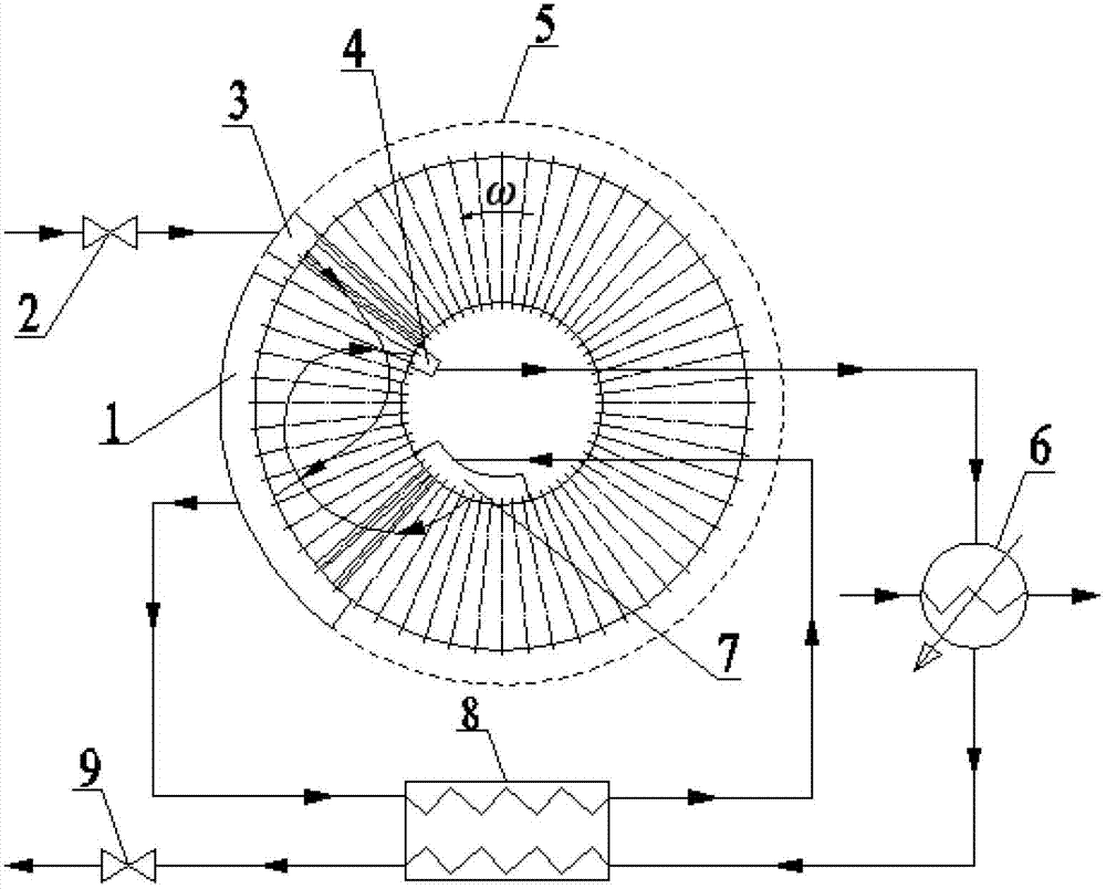 Radial flow type self-pressurization air wave refrigerating device and refrigerating method thereof