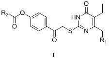 2-(4-alkylformyloxyphenylcarbonylmethylthio)pyrimidine compounds and application thereof