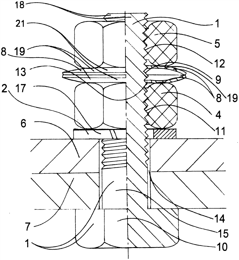 Nut anti-loosening structure and anti-loosening thread pair