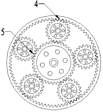 Differential gear train of double circular arc modified cycloid gear
