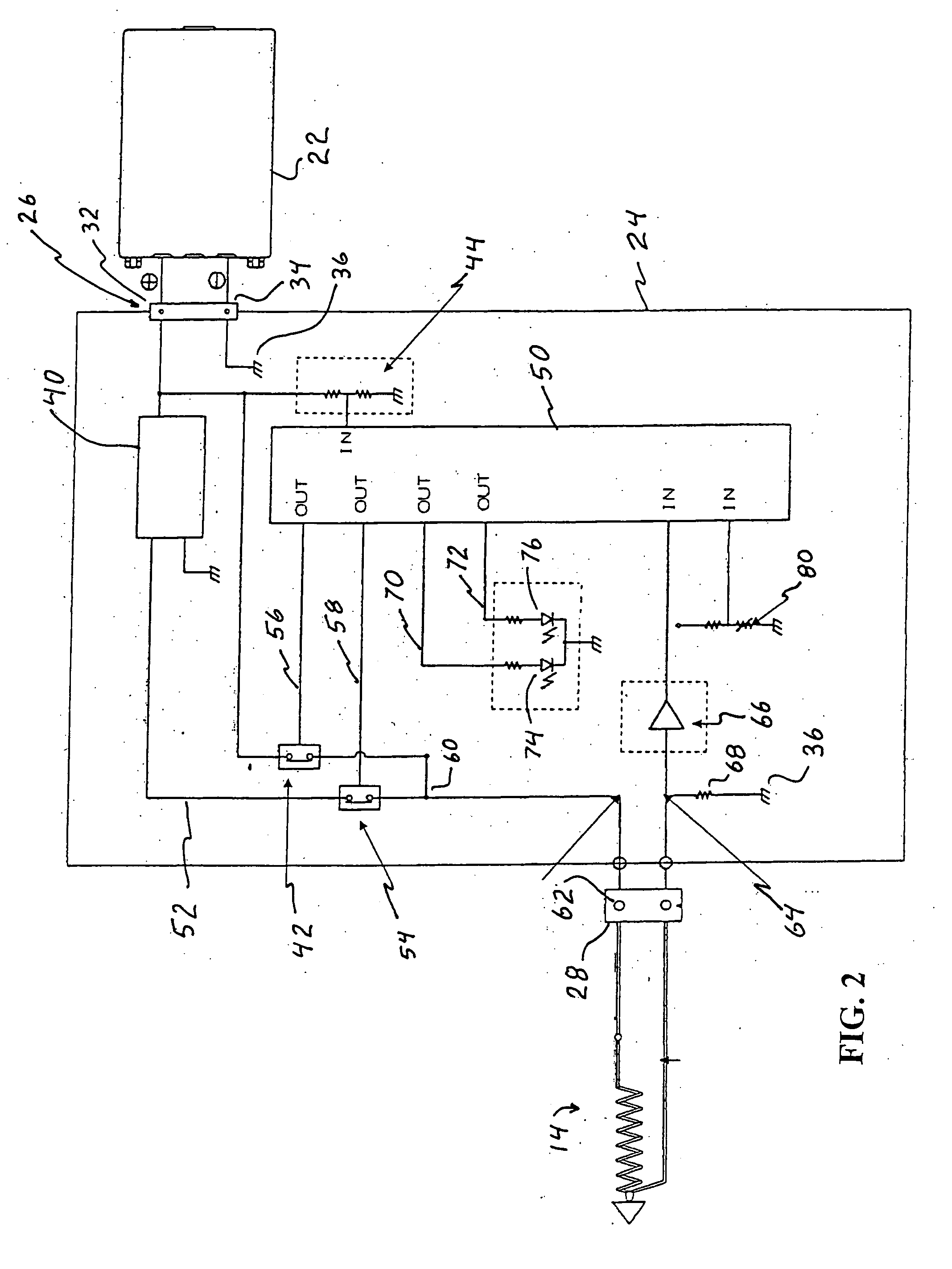 Control system for battery powered heating device