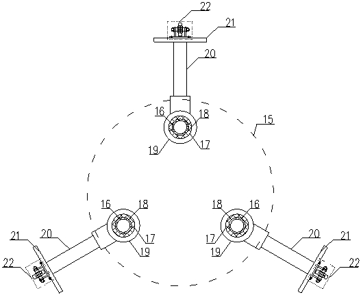 Multi-point aperture displacement measuring device and measuring method