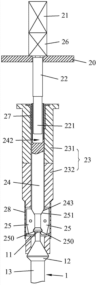 Control rod drive mechanism and its connection with control rods