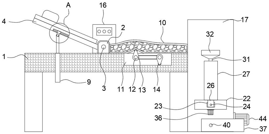 Massage type crotch supporting device having pressure buffering function for obstetrics and gynecology department