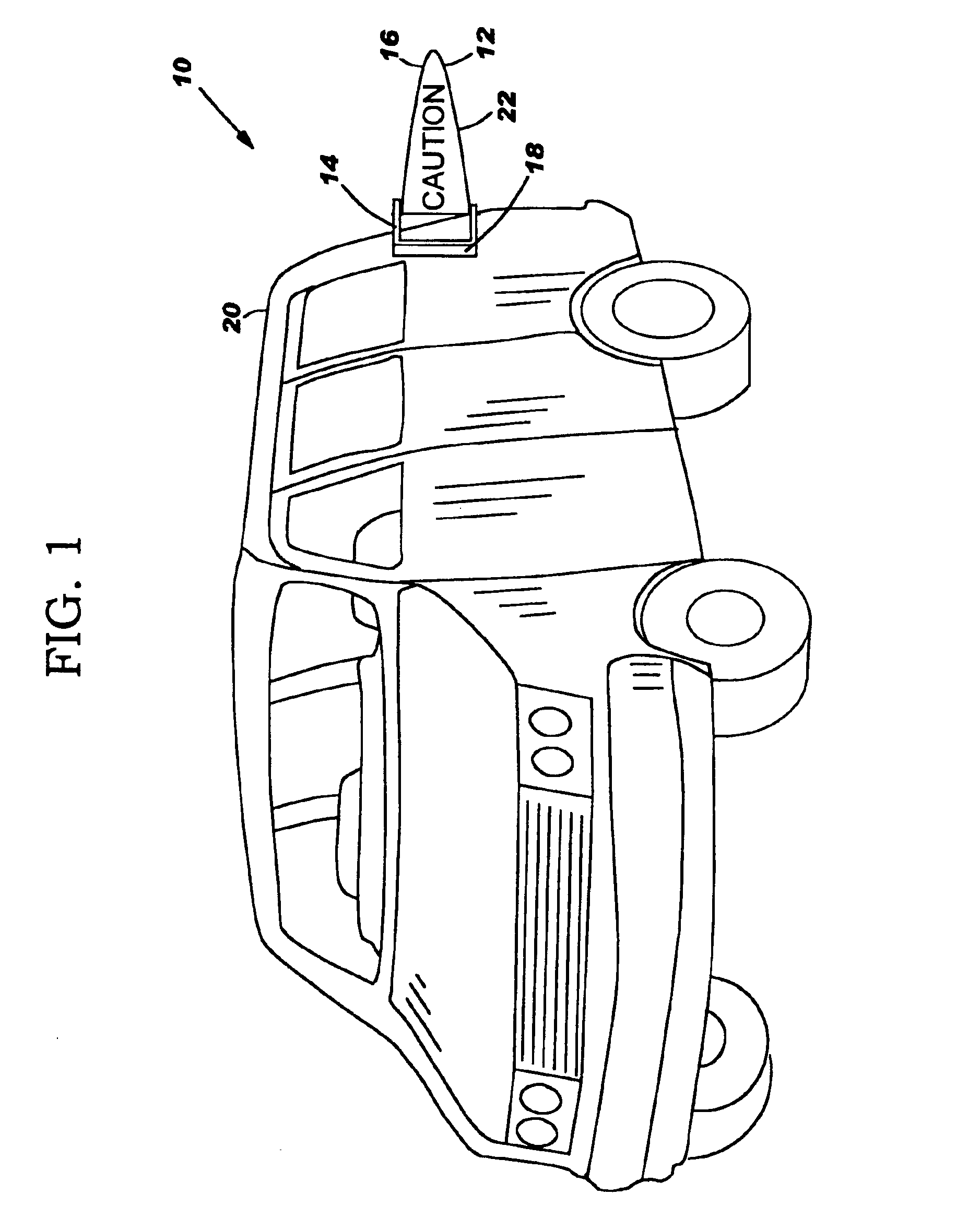 Safety device having a telescopic standard