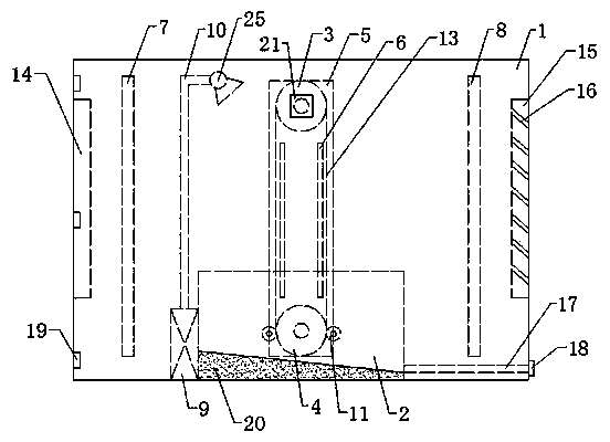 Automatic cleaning device of air filtering medium