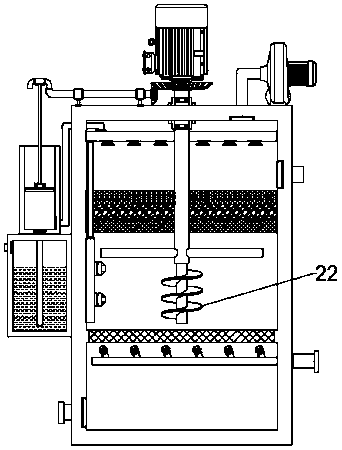 Efficient sustainable wastewater and waste gas treatment device