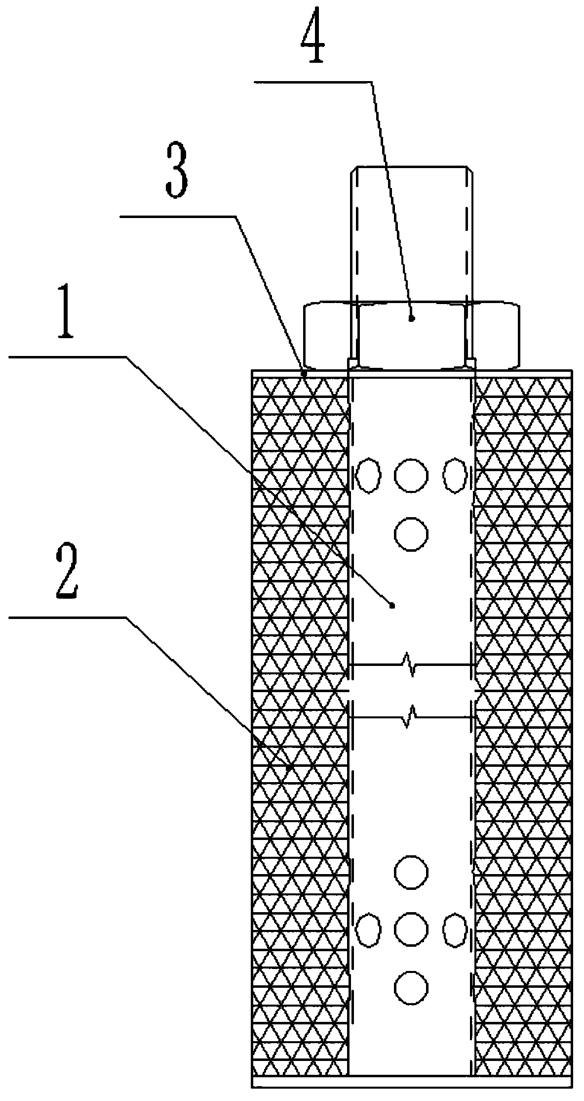 Stainless steel filter element used in rolling mill backwashing filtration system and manufacturing method thereof