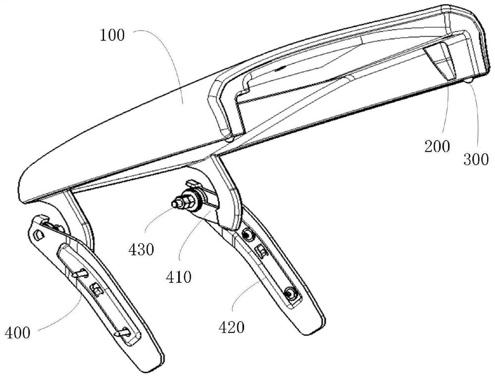 Armrest assembly structure and automobile auxiliary instrument panel assembly