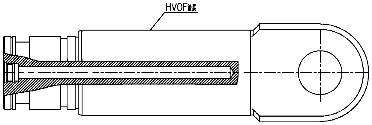 HVOF method for mining hydraulic support