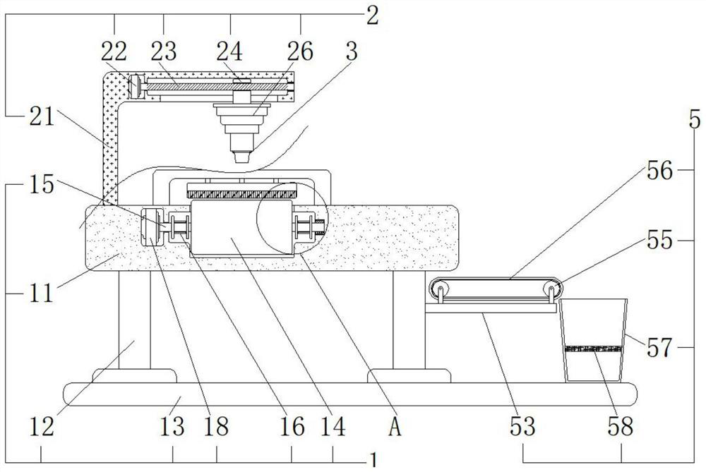 Cutting device suitable for production of graphite flakes of different specifications