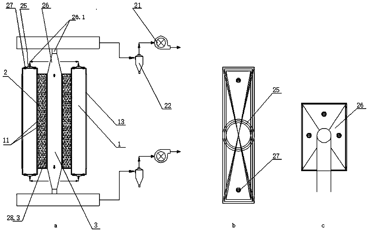 Synchronous waste heat recovery system for sintered flue gas circular online purification based on vertical sintering