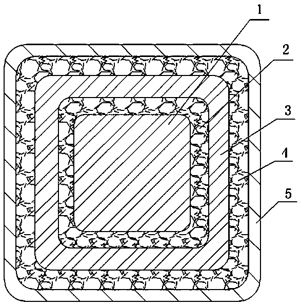 A cubic cable for a machine room