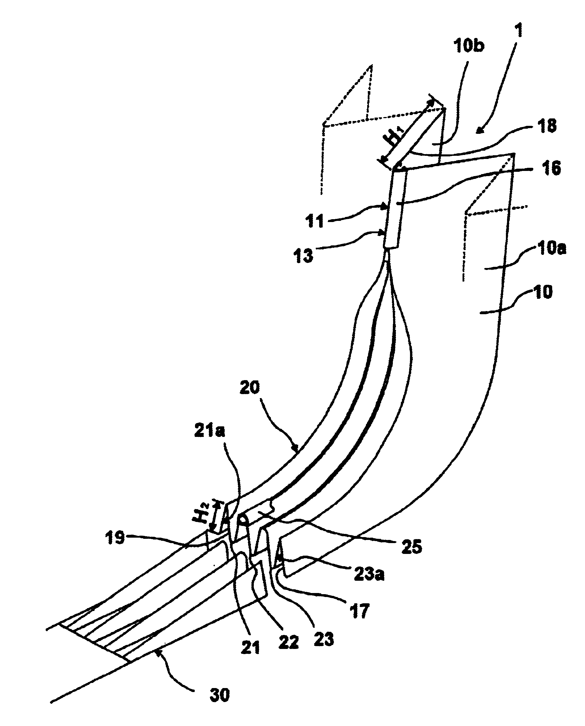 Pleat or corrugation of a bellows of a connection between two hinge-linked vehicles or vehicle sections e.g., of an articulated bus