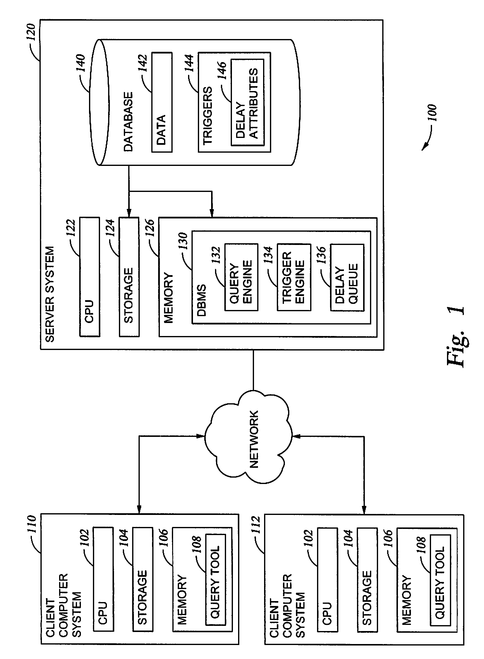 Affecting database file performance by allowing delayed query language trigger firing