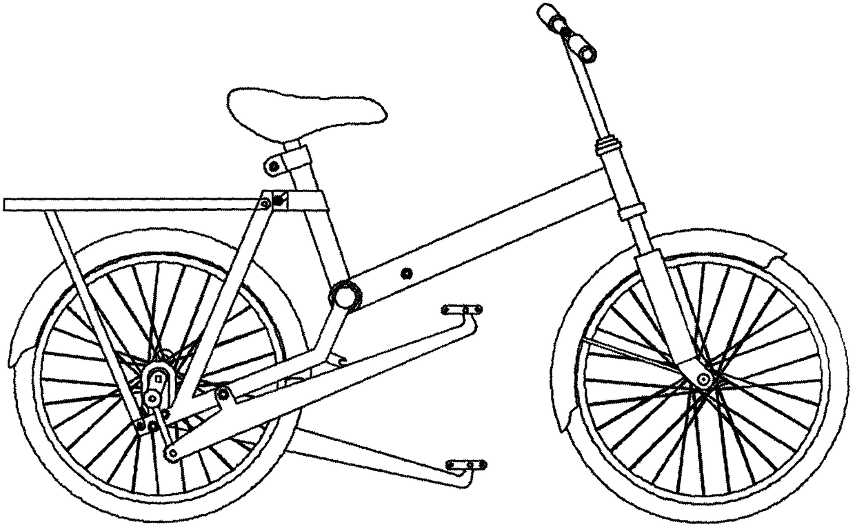 A lever type folding bicycle