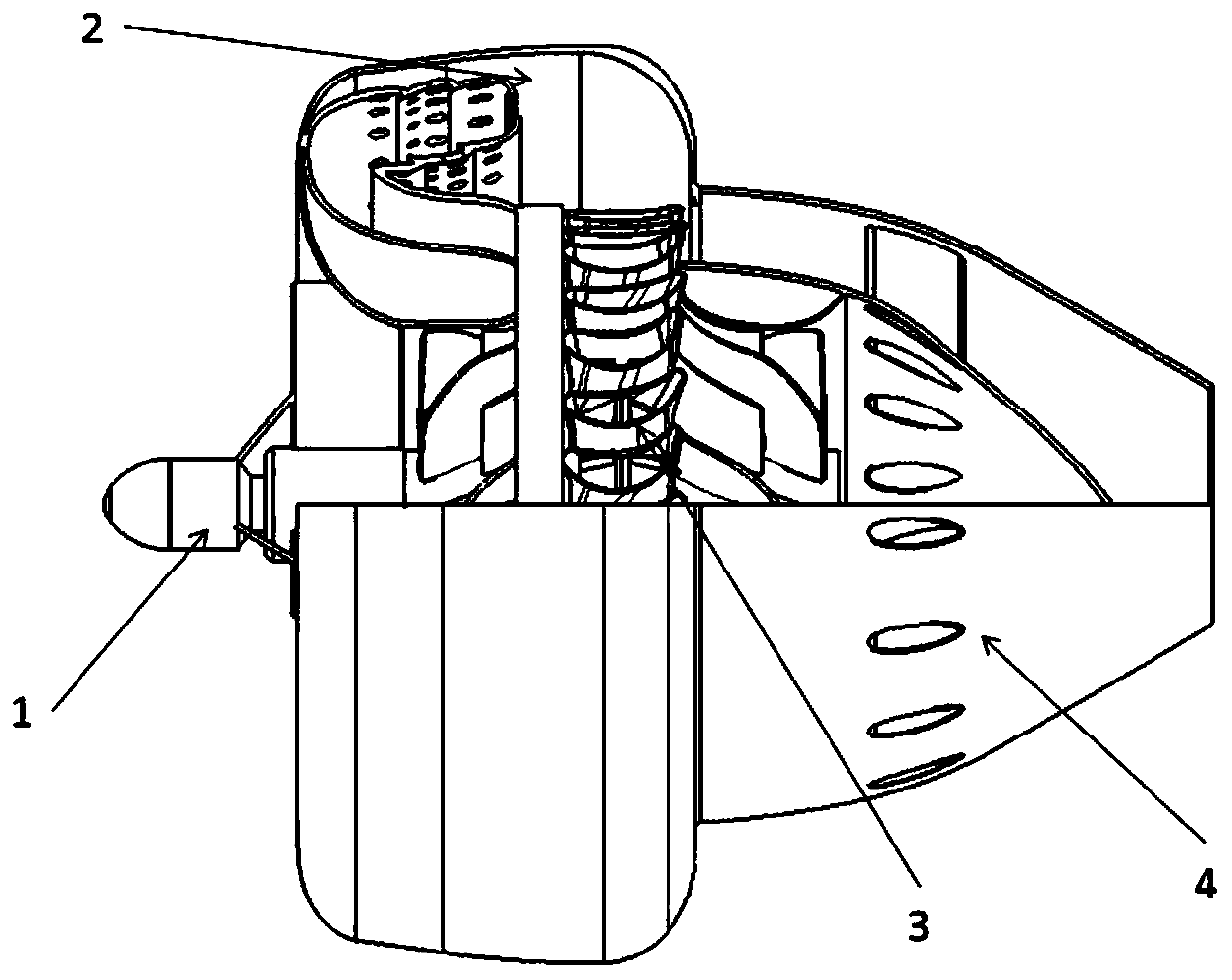 Micro-turbojet engine for novel double-face compound impeller