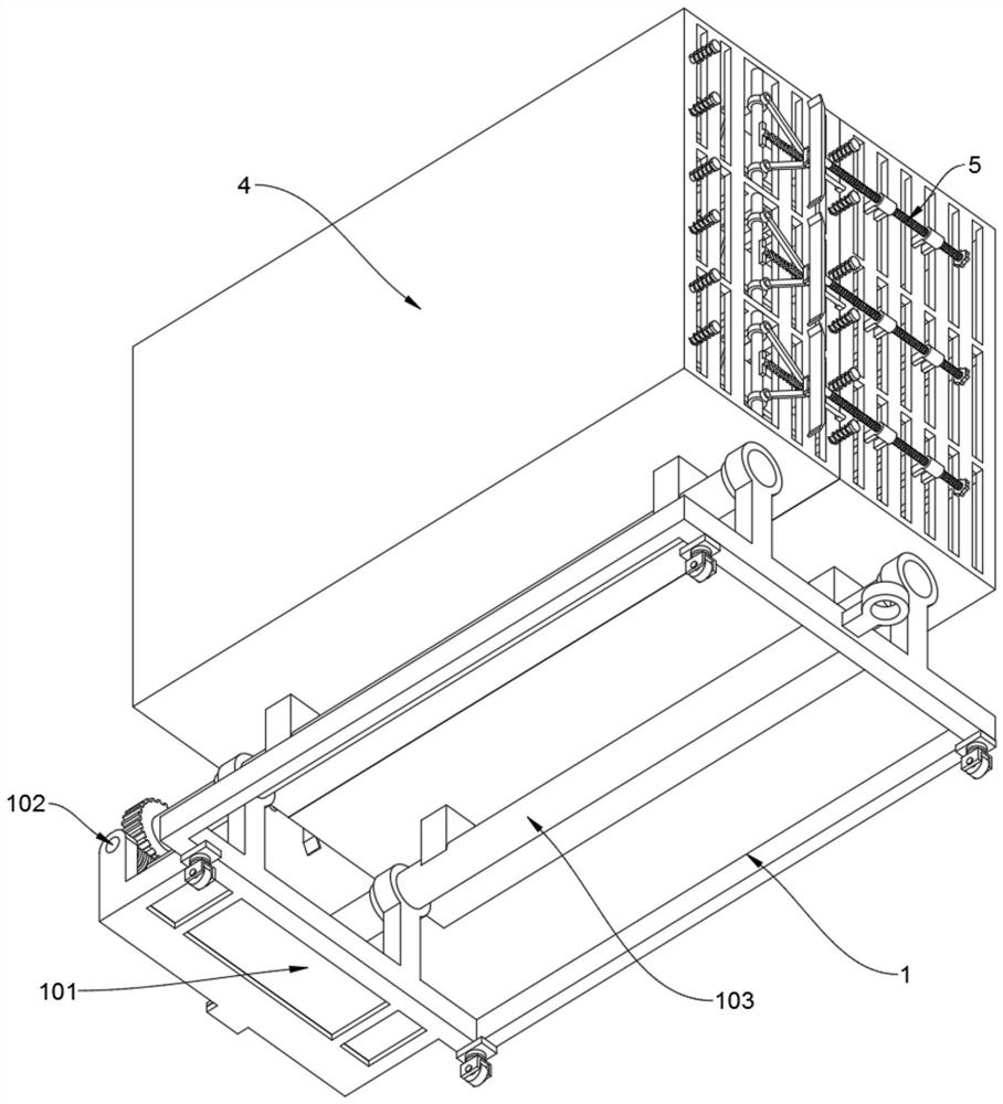 A transfer vehicle convenient for the production of energy-saving and environment-friendly electrical cabinets