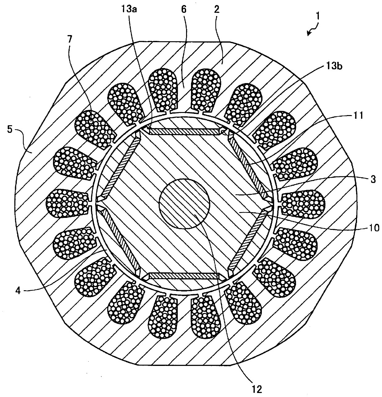 Rotors, permanent magnet embedded motors, compressors, and air conditioners