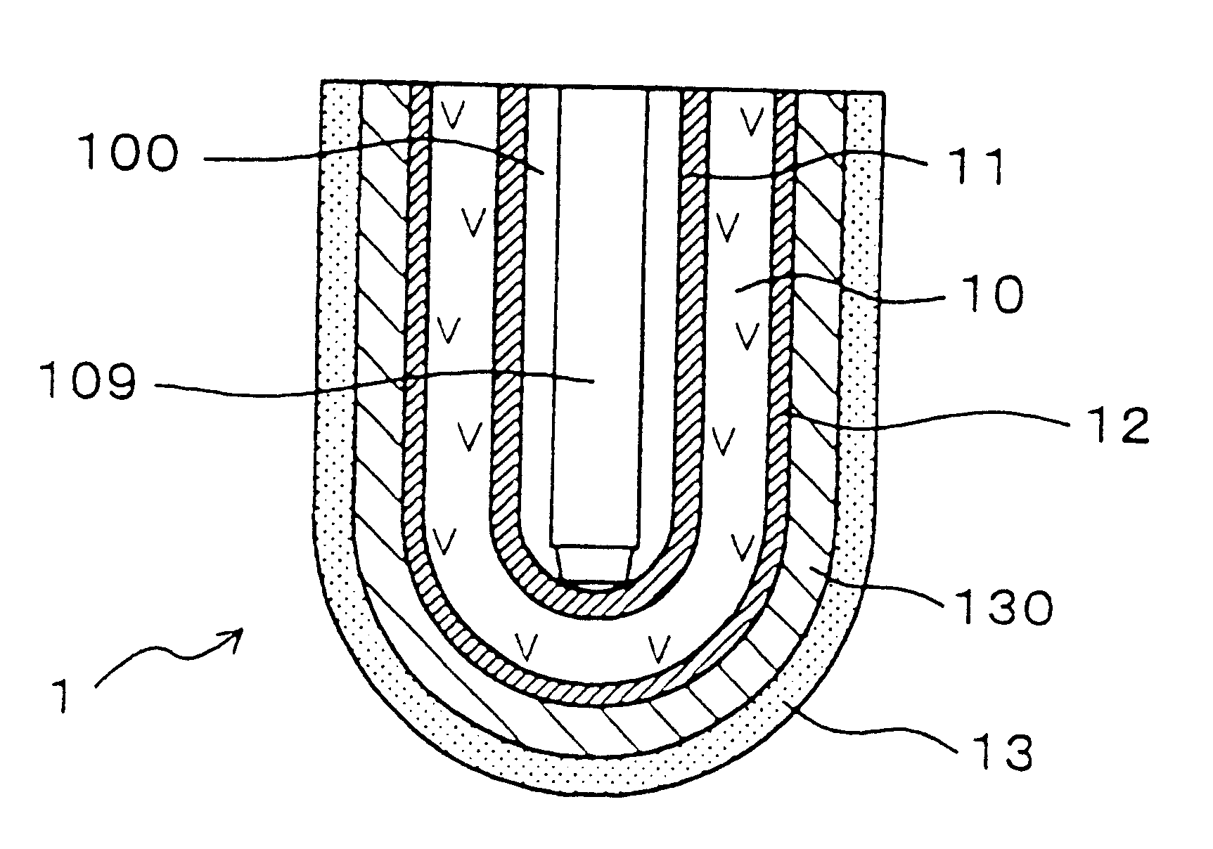 Gas sensing element incorporated in a gas sensor for an internal combustion engine