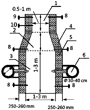 Down pipe device for high-intensity flash iron-making furnace and control process thereof