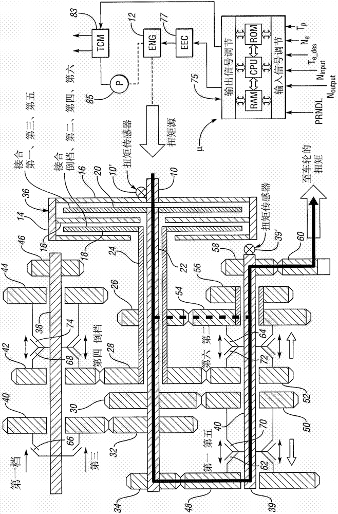 Clutch torque trajectory correction to provide torque hole filling during a ratio upshift