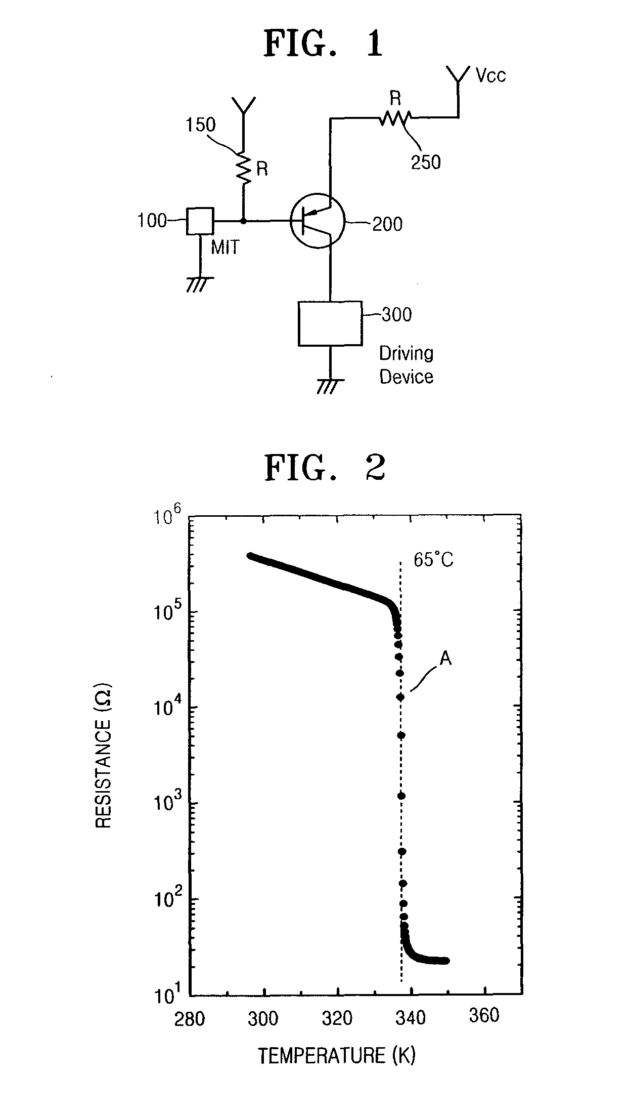 Method and circuit for controlling radiant heat of transistor using metal-insulator transition device