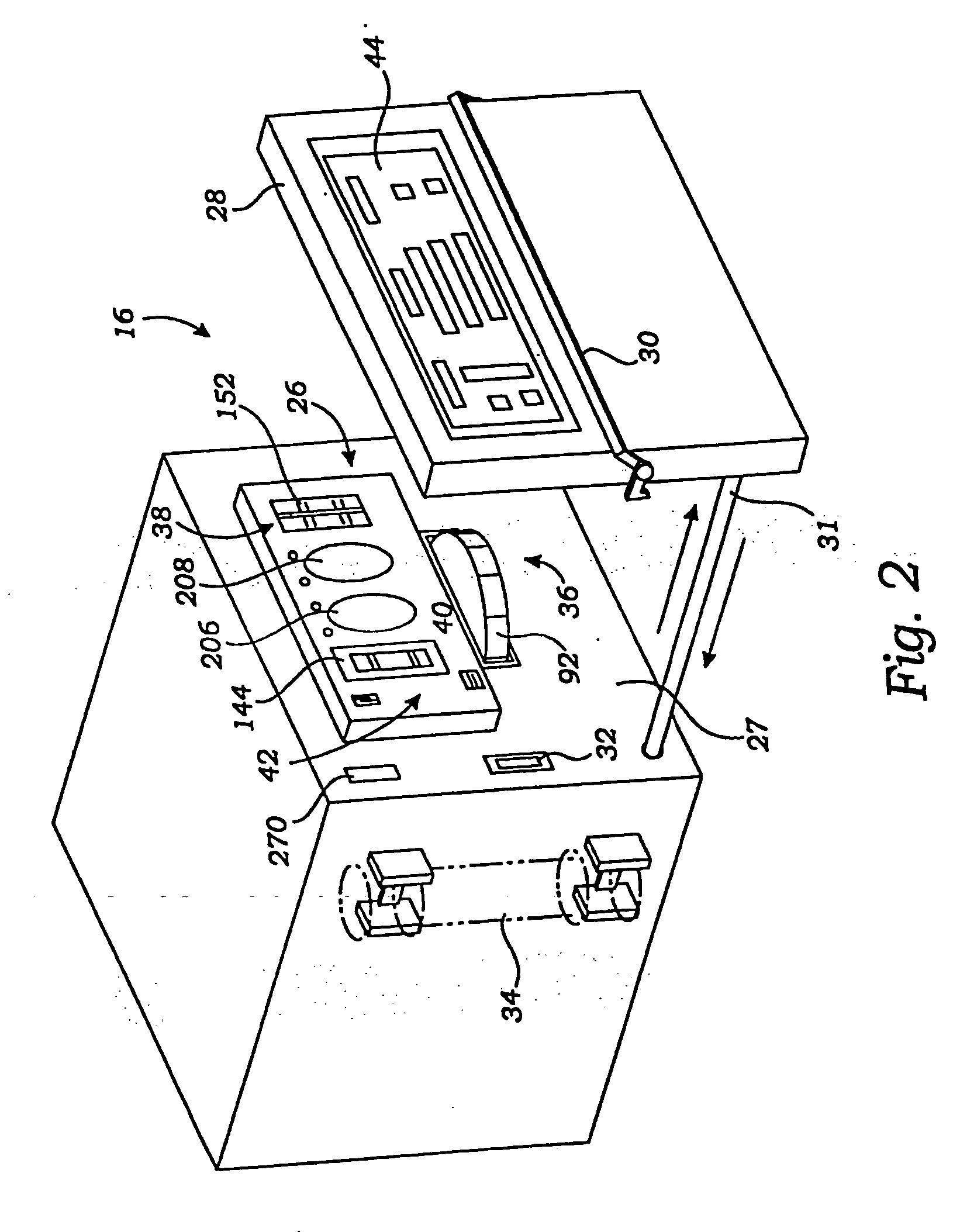 Blood treatment cartridge and blood processing machine with slot