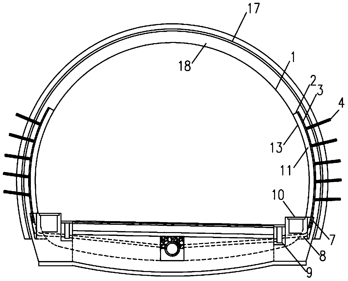 Tunnel maintainable type pressure reducing and water draining method and device for water rich stratum