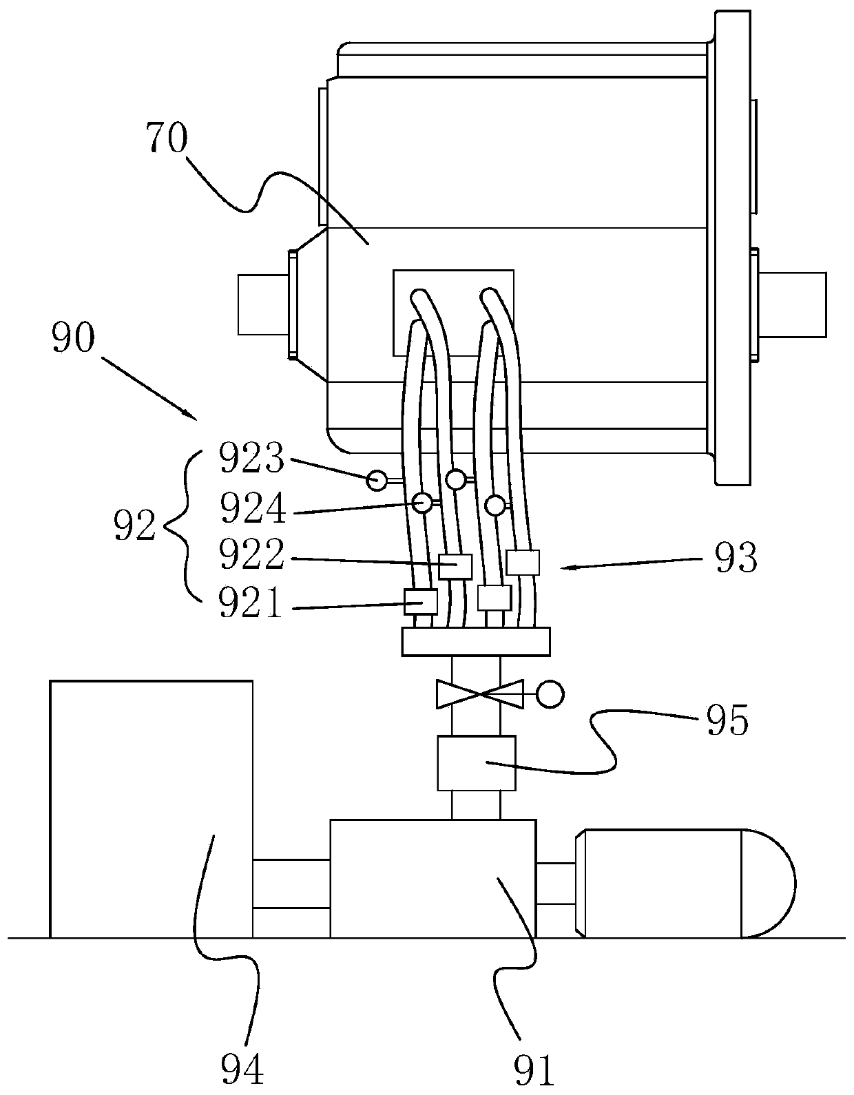 Variable speed control system of four-gear transmission