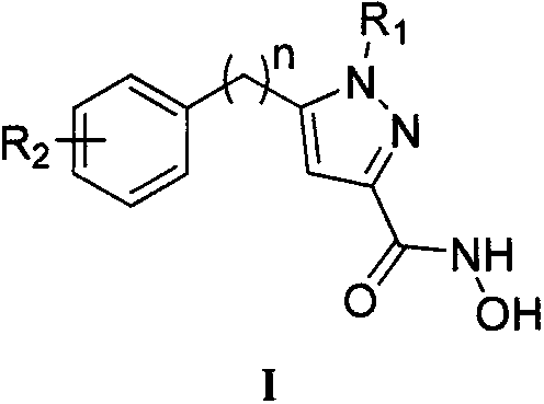 N-hydroxyl-5-substituted-1H-pyrazol-3-formamide compound as well as preparation method and use thereof