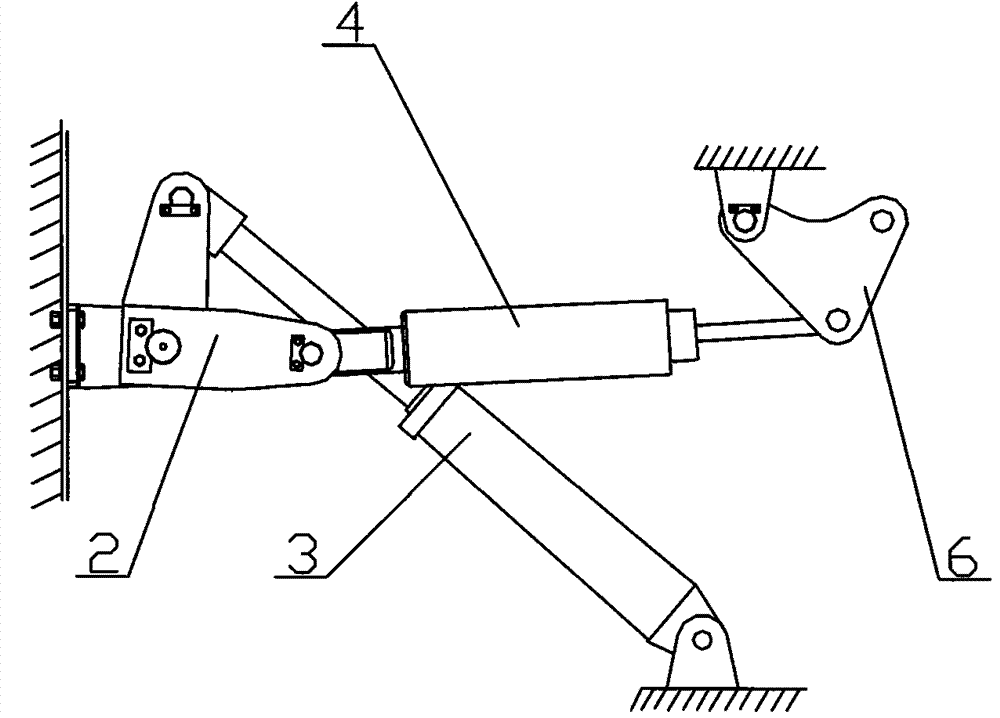 A tank-supporting and stabilizing device with a connecting rod mechanism and a support and protection platform