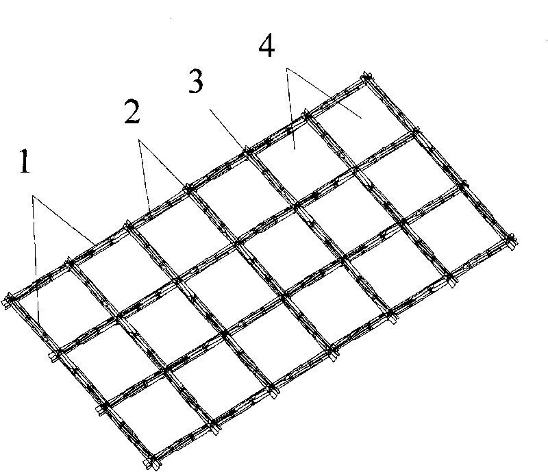 Construction method of live branch frame type plane source retaining purified ecological revetment