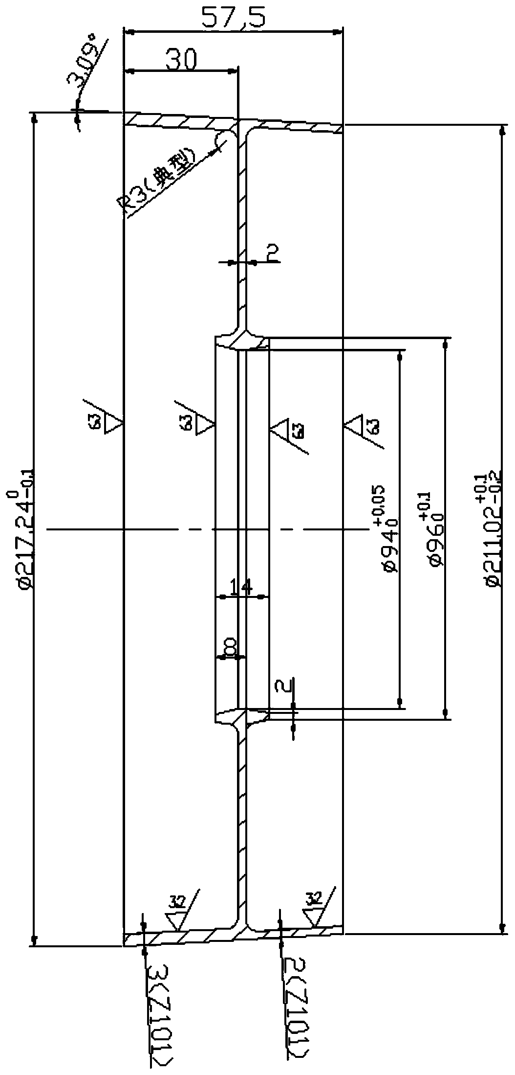 Method for machining aluminum alloy large-diameter thin-wall rotation part