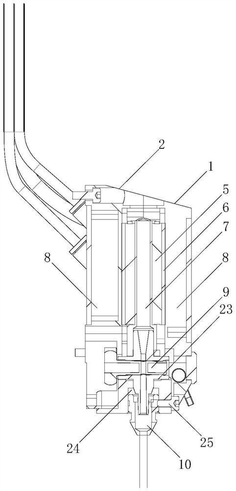 Glue cooling device without condensate water