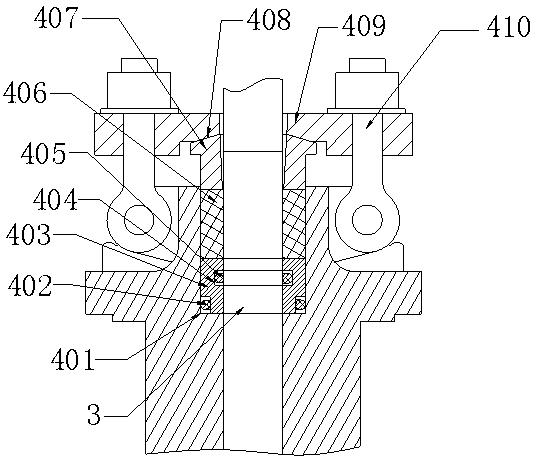 Middle shaft seal structure of stop valve