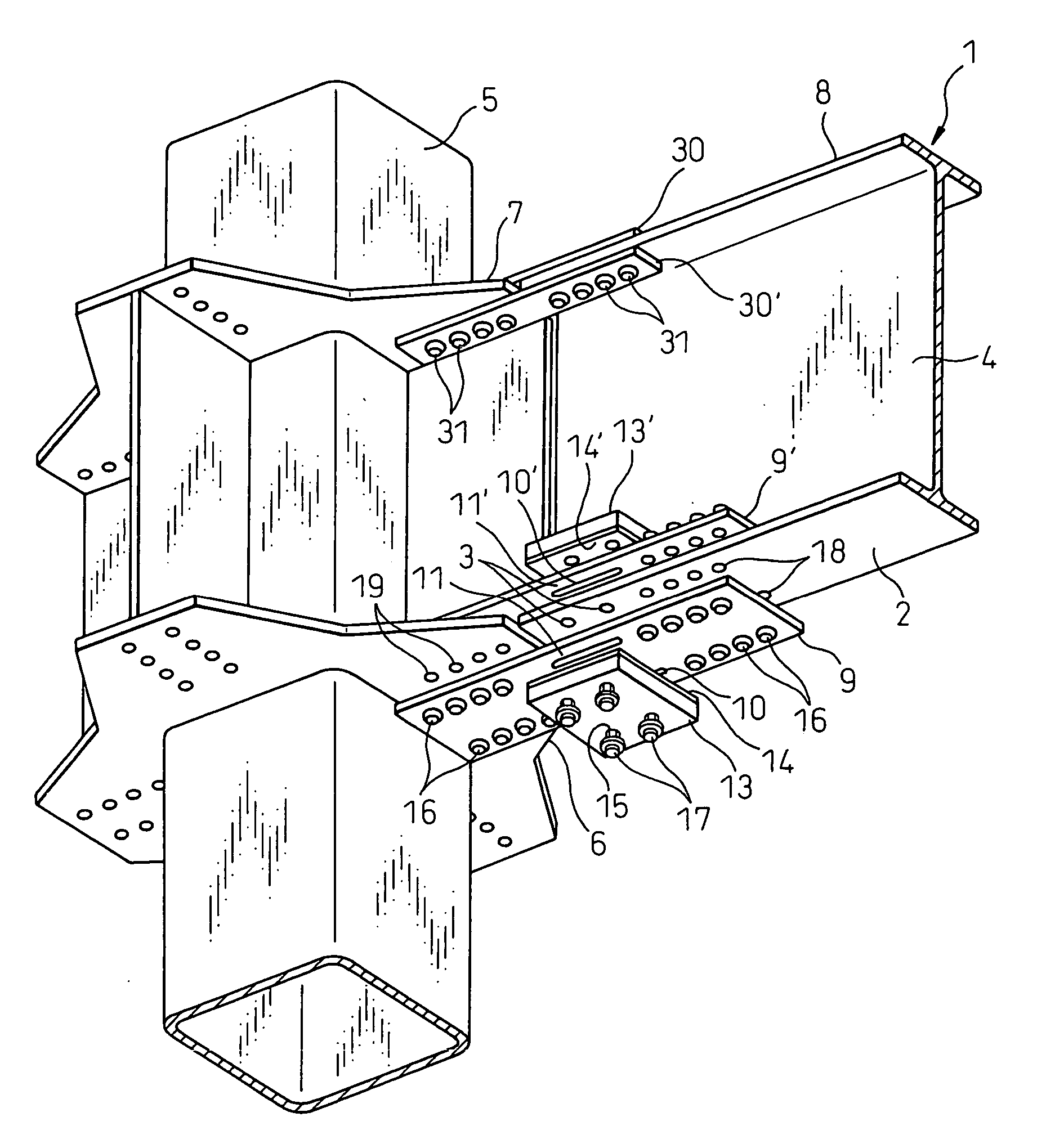 Beam joint device