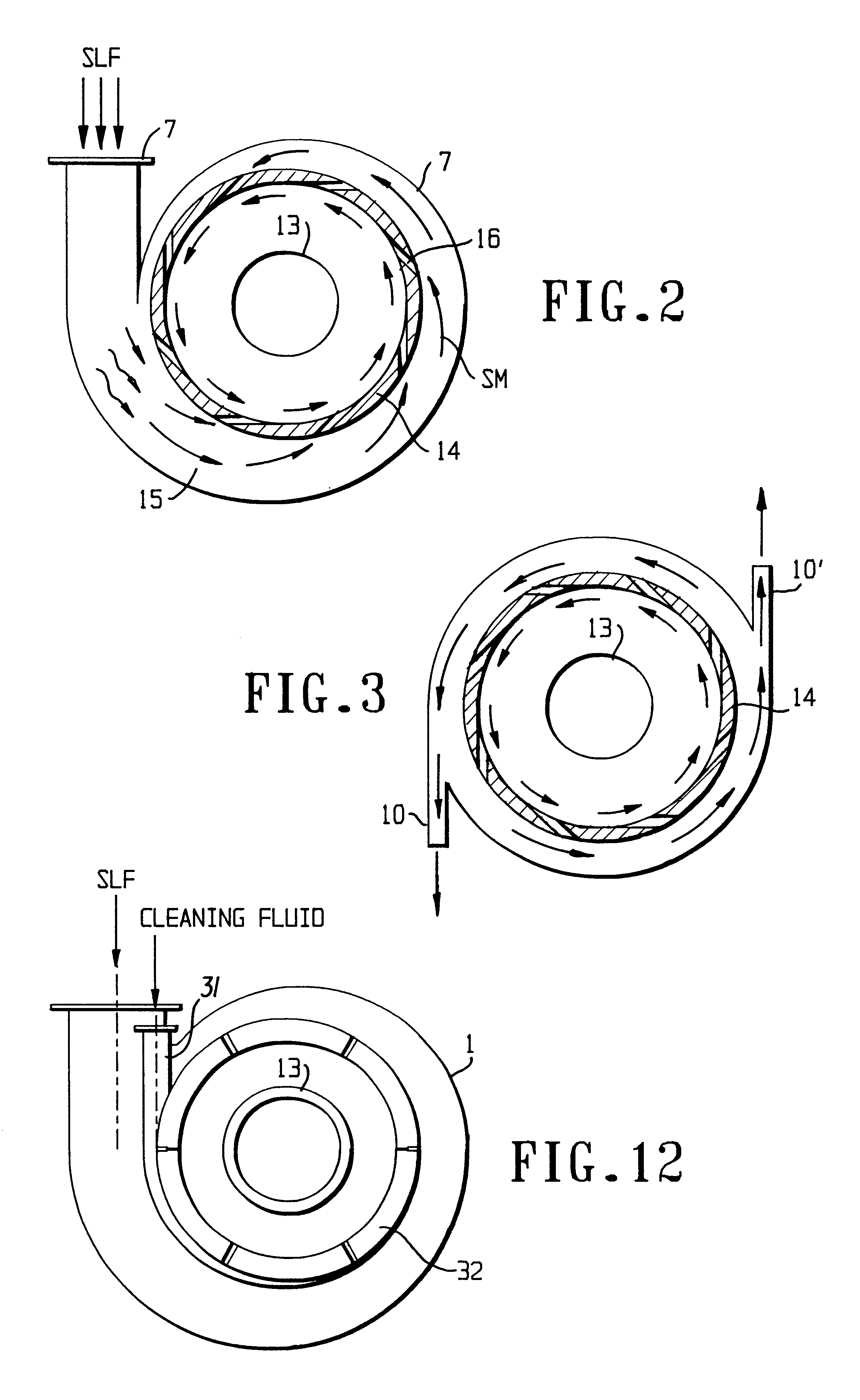 Cyclone separator having a tubular member with slit-like openings surrounding a central outlet pipe