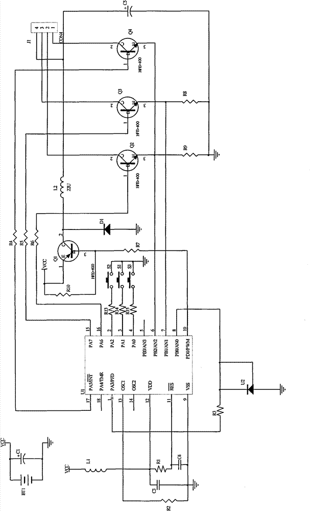 LED constant current circuit and method