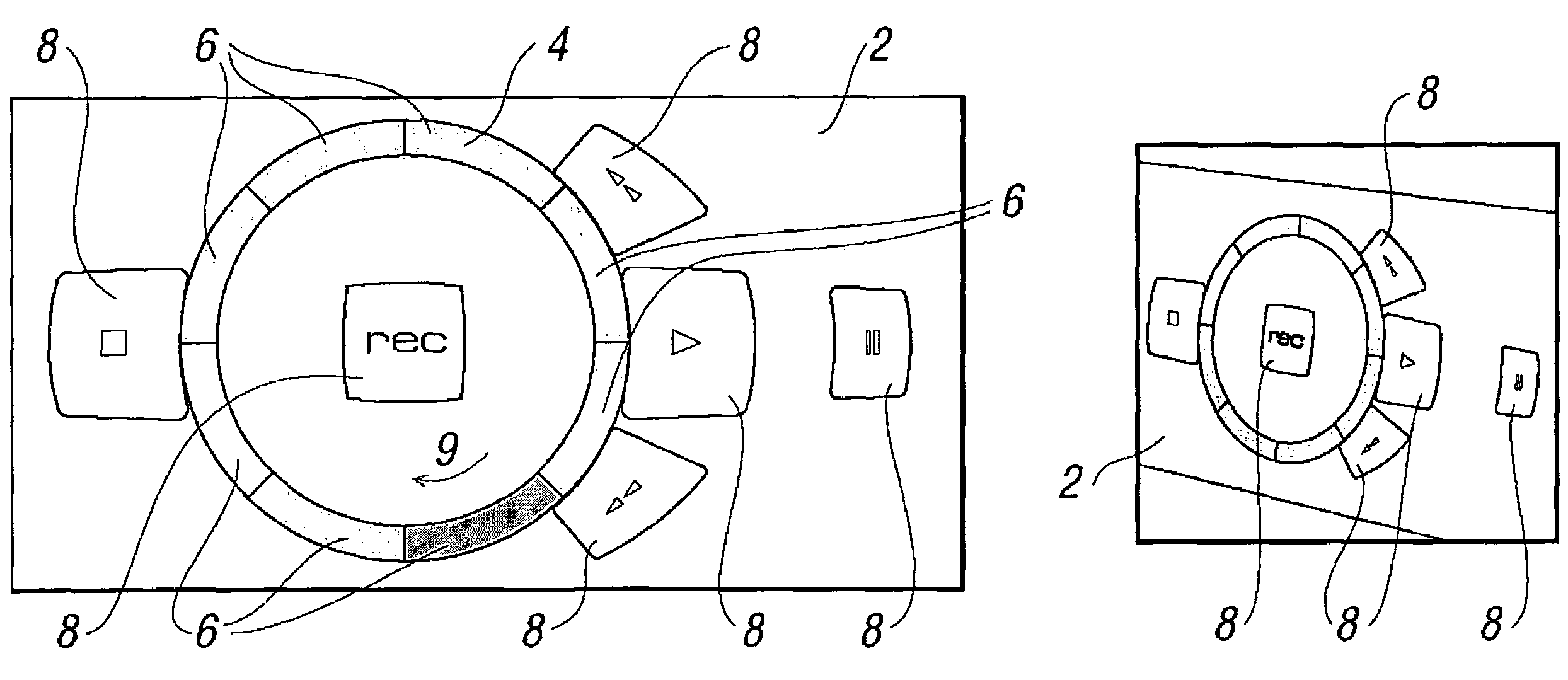 Indicator device for receiver apparatus with data memory