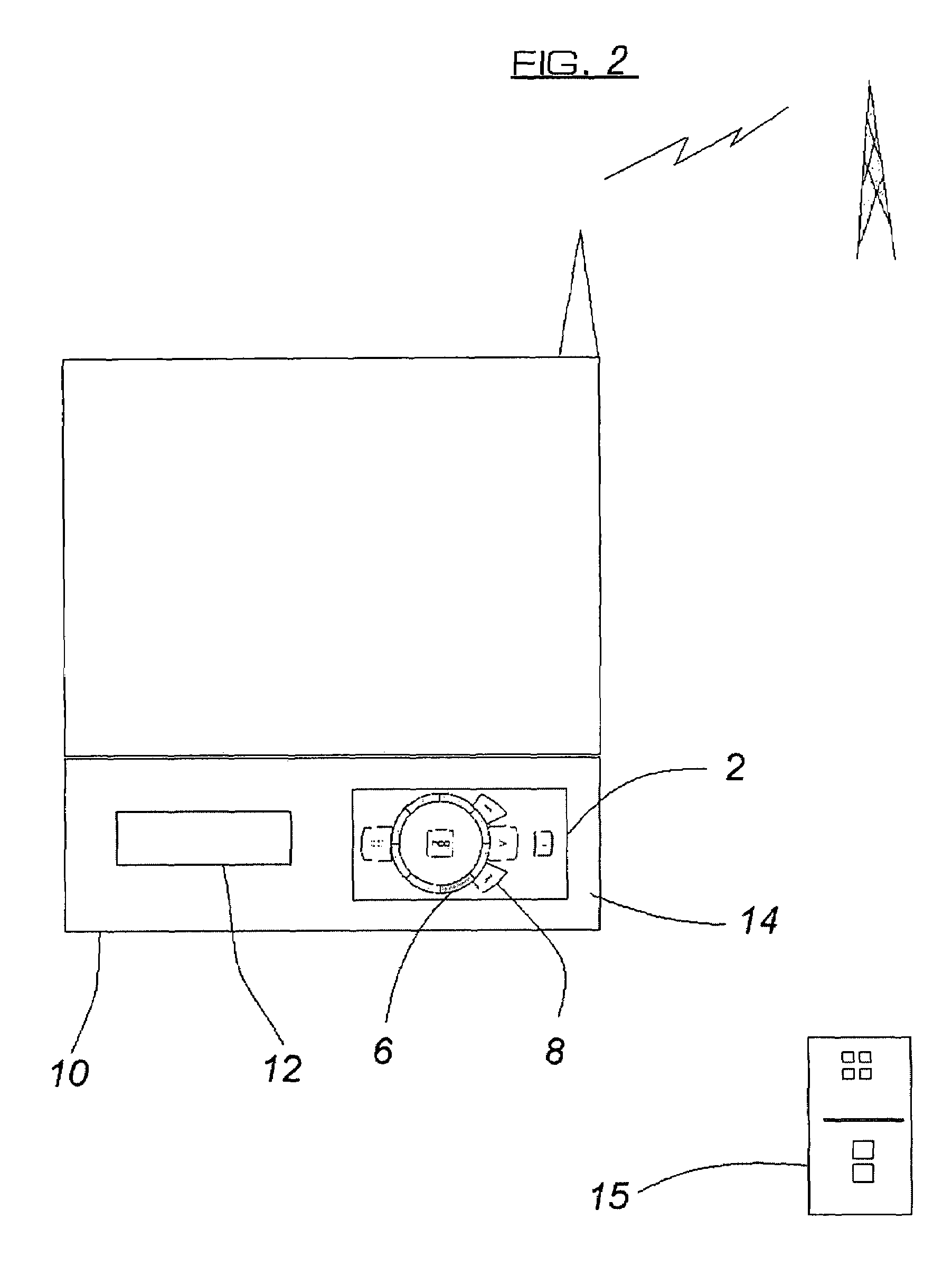 Indicator device for receiver apparatus with data memory