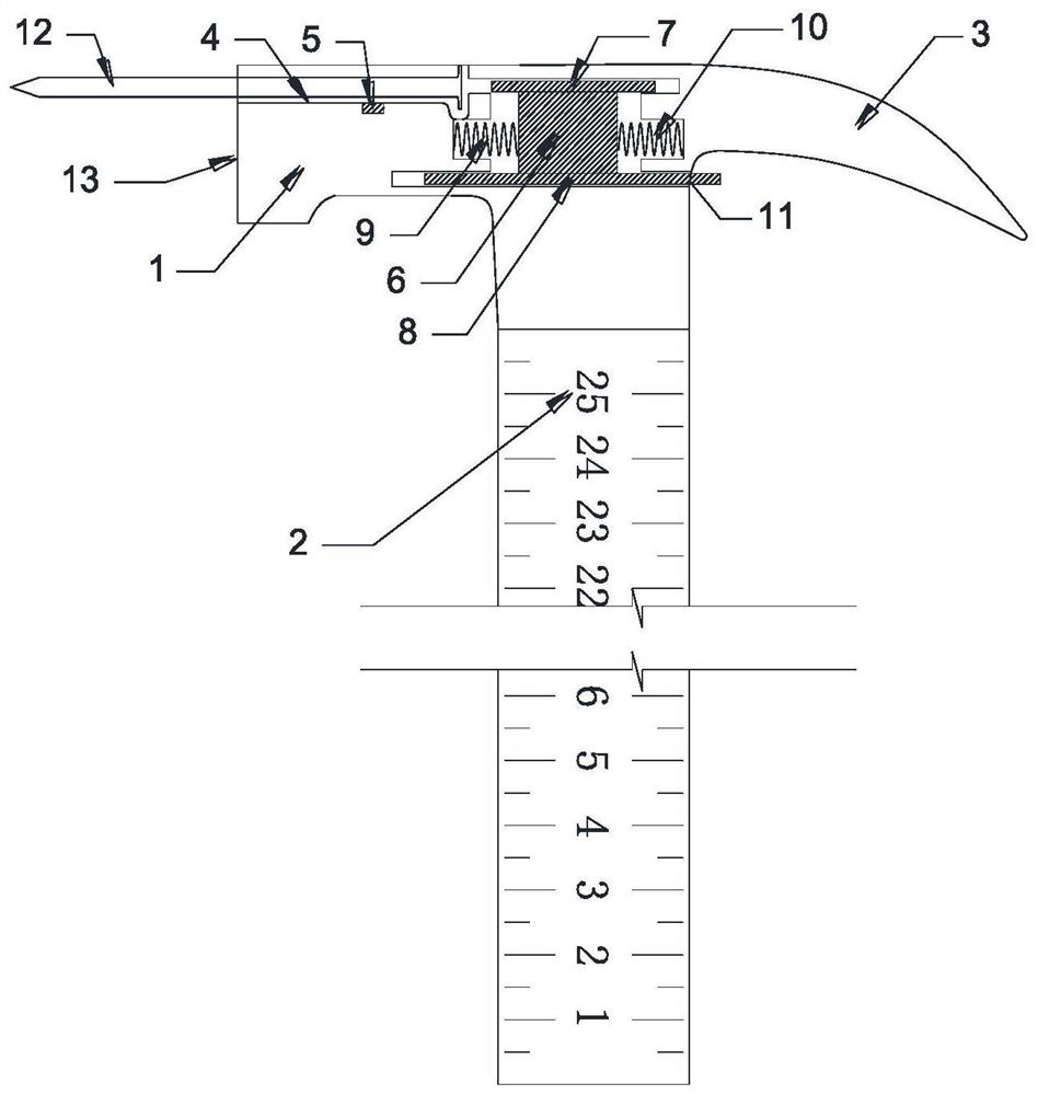 Inertia claw hammer with magnetic nail groove