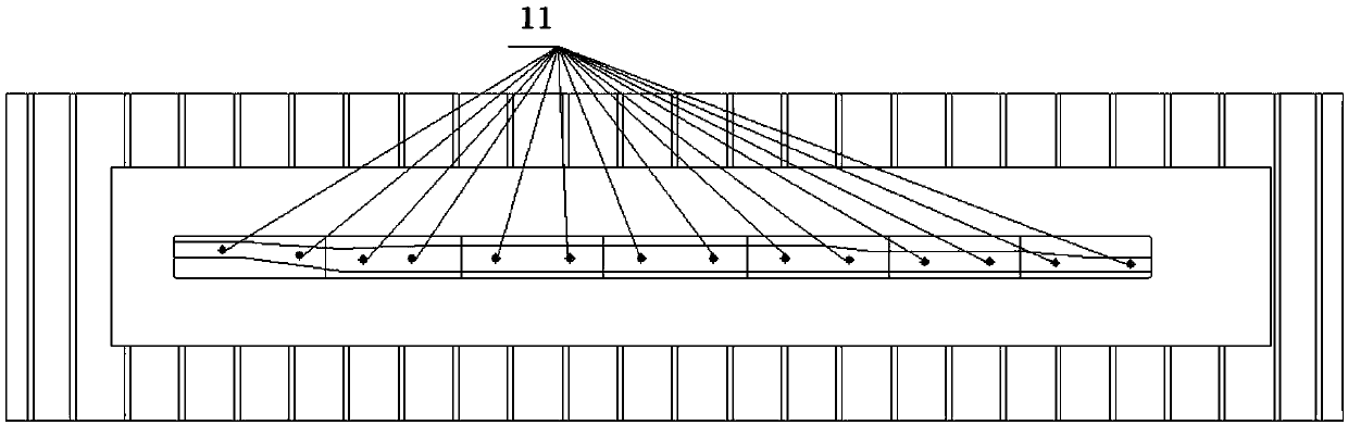 Automatic positioning system structure of truck girder moulding mould