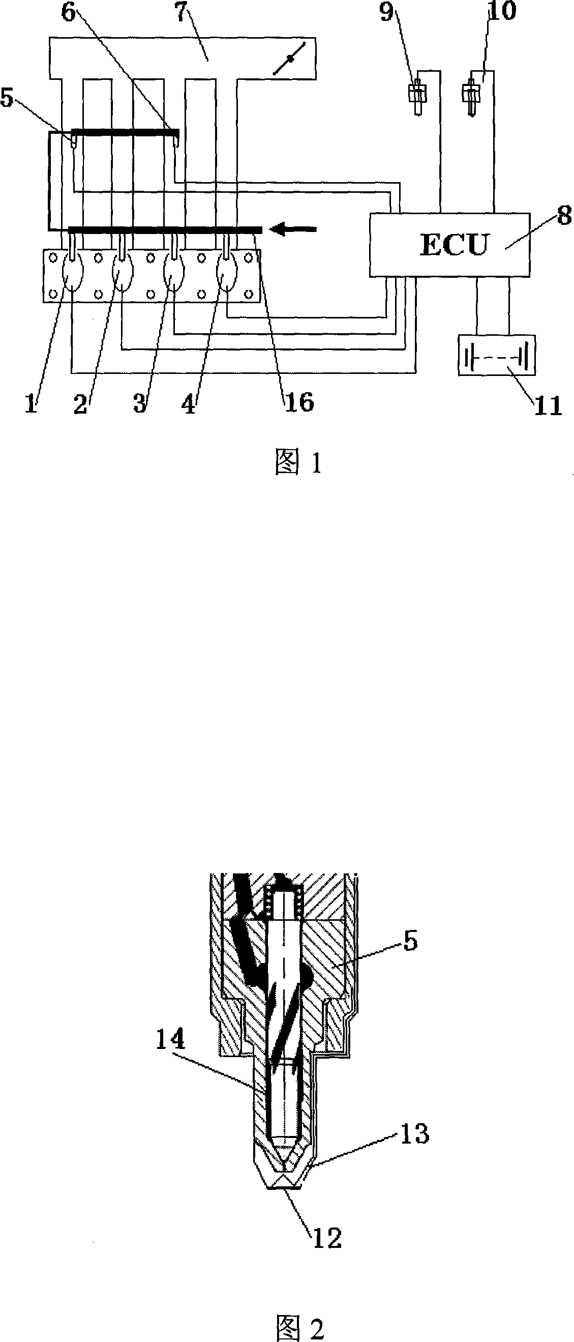 Methanol fuel engine fuel oil jet system and its control method