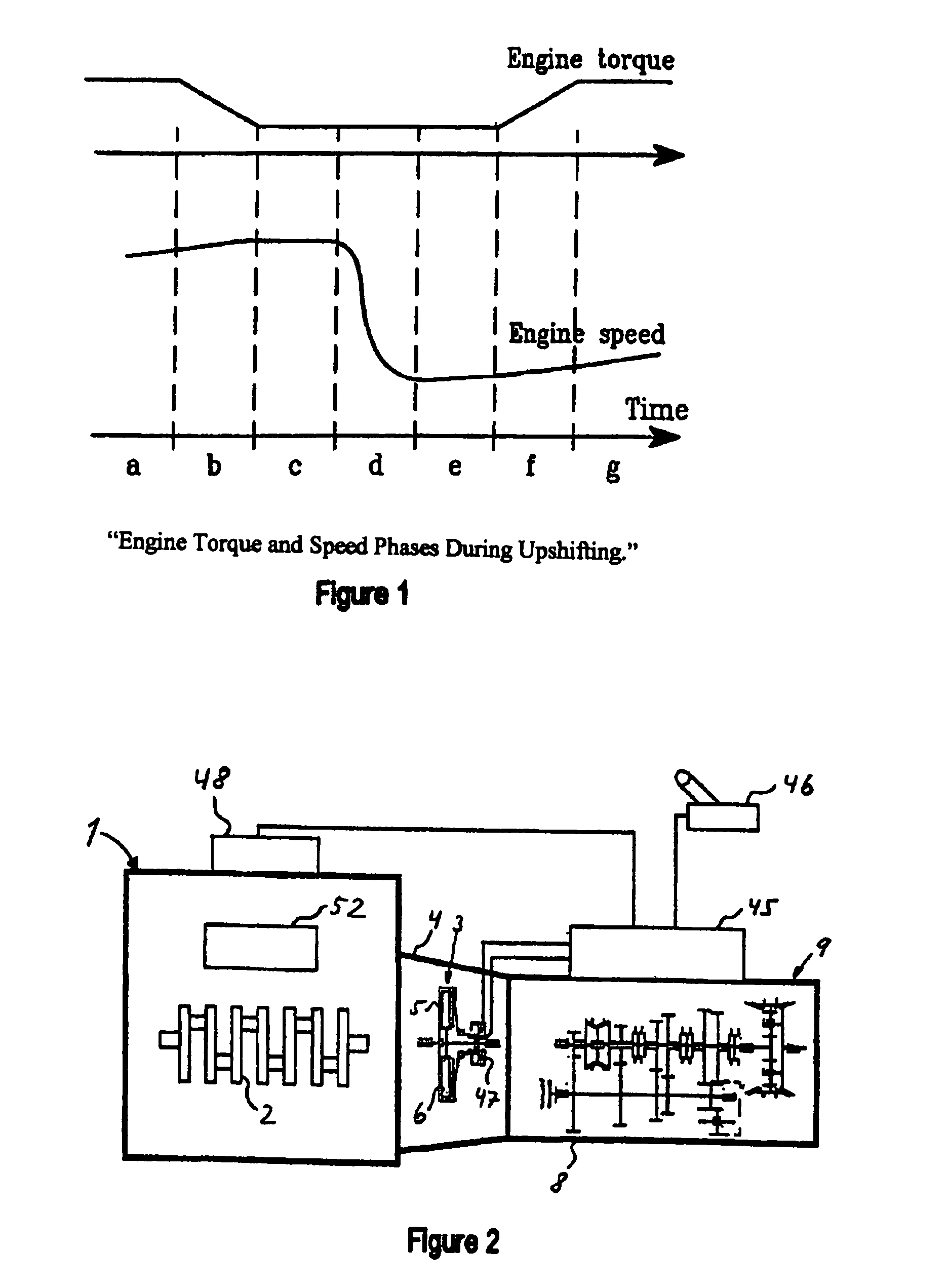 Procedure for upshifting gear in a motor vehicle and a power plant unit for a motor vehicle