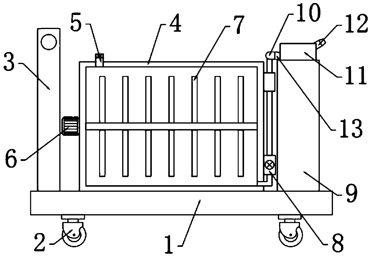 Double-spray type multi-angle adjustable agricultural machinery watering cart