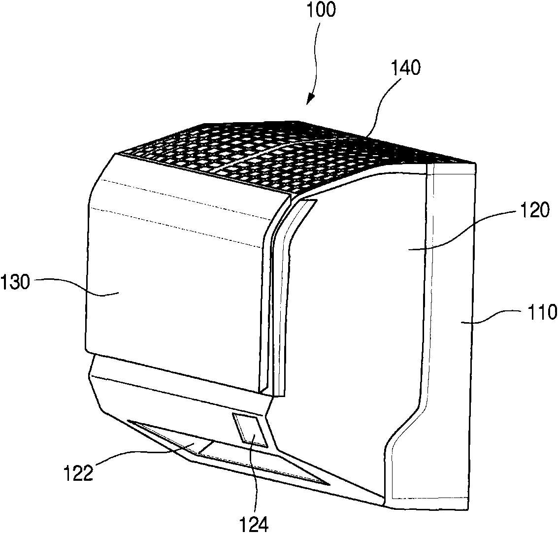 Connection structure of front panel and frontal frame of indoor unit of air -conditioner